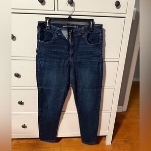 American Eagle Outfitters Women's Dark Blue Skinny Jeans